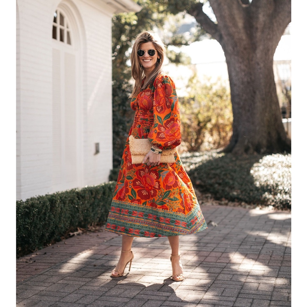 FARM Rio Floral Midi Dress